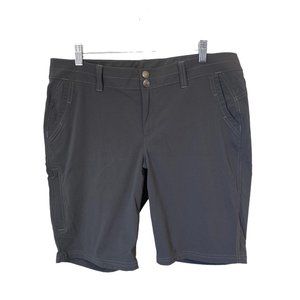 Marmot Shorts Women's Size 12 Gray Nylon Stretch Performance Hiking 9" Inseam
